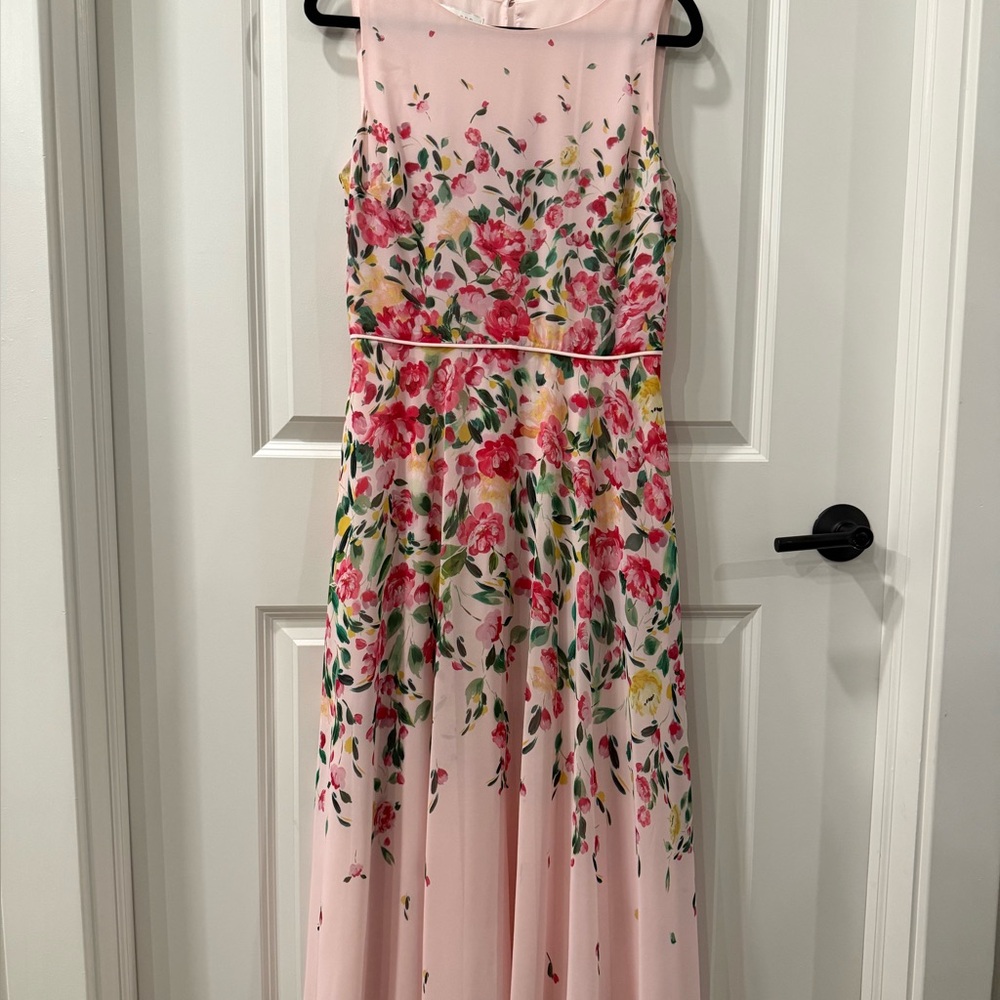 Chic Floral Pink Formal Dress